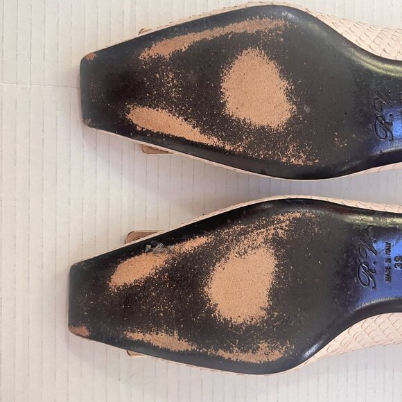Roger Vivier snake skin white ballerina flats size 39